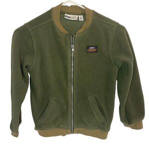 Kids Headquarters Size 6 Boys Jacket Coat‎ Green Fleece Zip Up